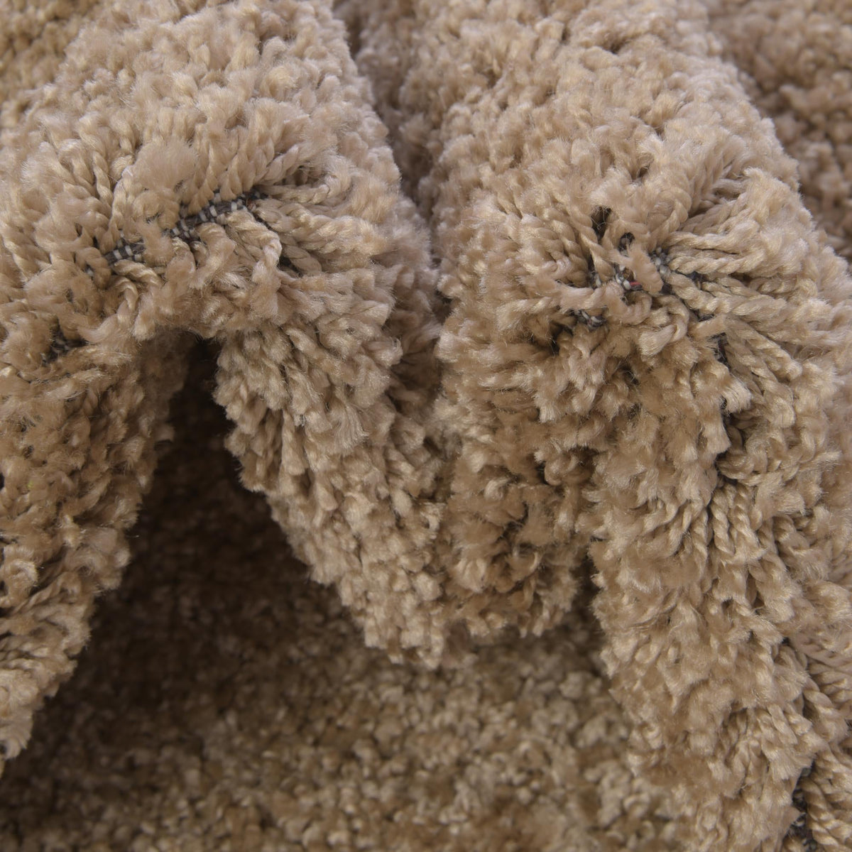 Cozy Comfort Shag Collection Area Rug - Haven (Khaki) Rectangle Khaki  lifestyle 8