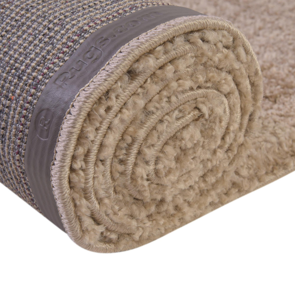 Cozy Comfort Shag Collection Area Rug - Haven (Khaki) Rectangle Khaki  lifestyle 12