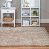 Cozy Comfort Shag Collection Area Rug - Haven (Khaki) Square Khaki  lifestyle 19