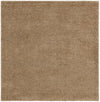 Cozy Comfort Shag Collection Area Rug - Haven (Khaki) Square Khaki  lifestyle 31