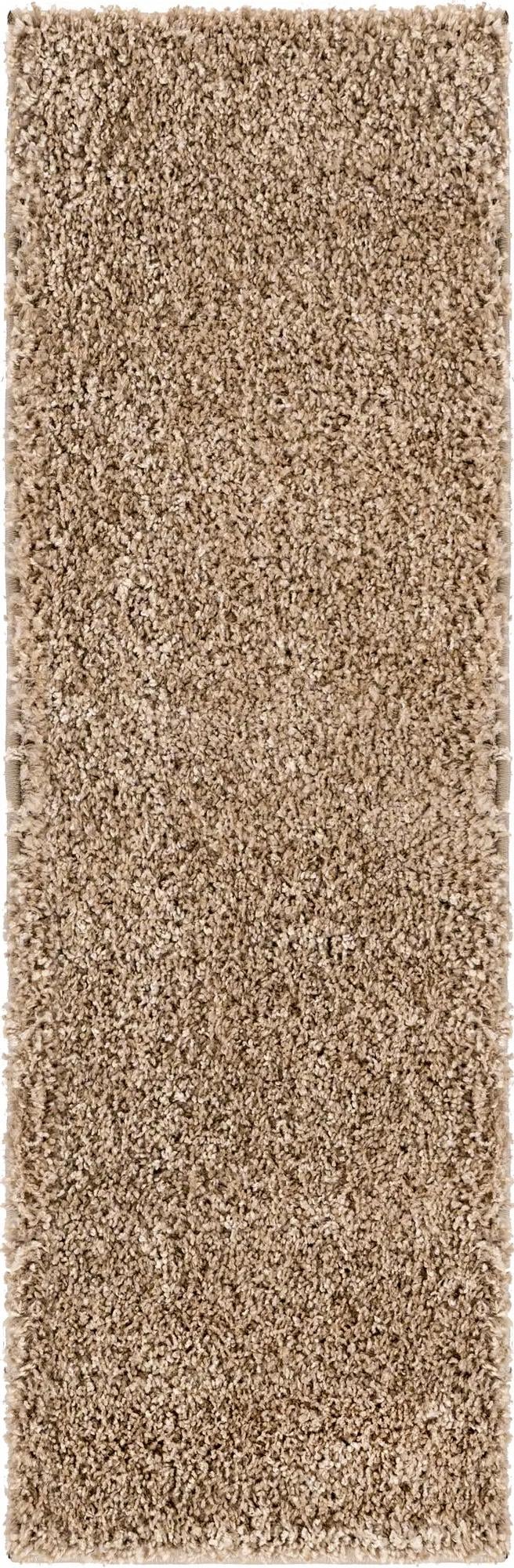 Cozy Comfort Shag Collection Area Rug - Haven (Khaki) Runner Khaki  lifestyle 18