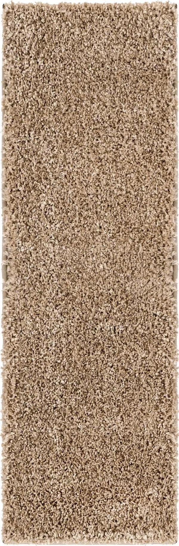 Cozy Comfort Shag Collection Area Rug - Haven (Khaki) Runner Khaki  lifestyle 18