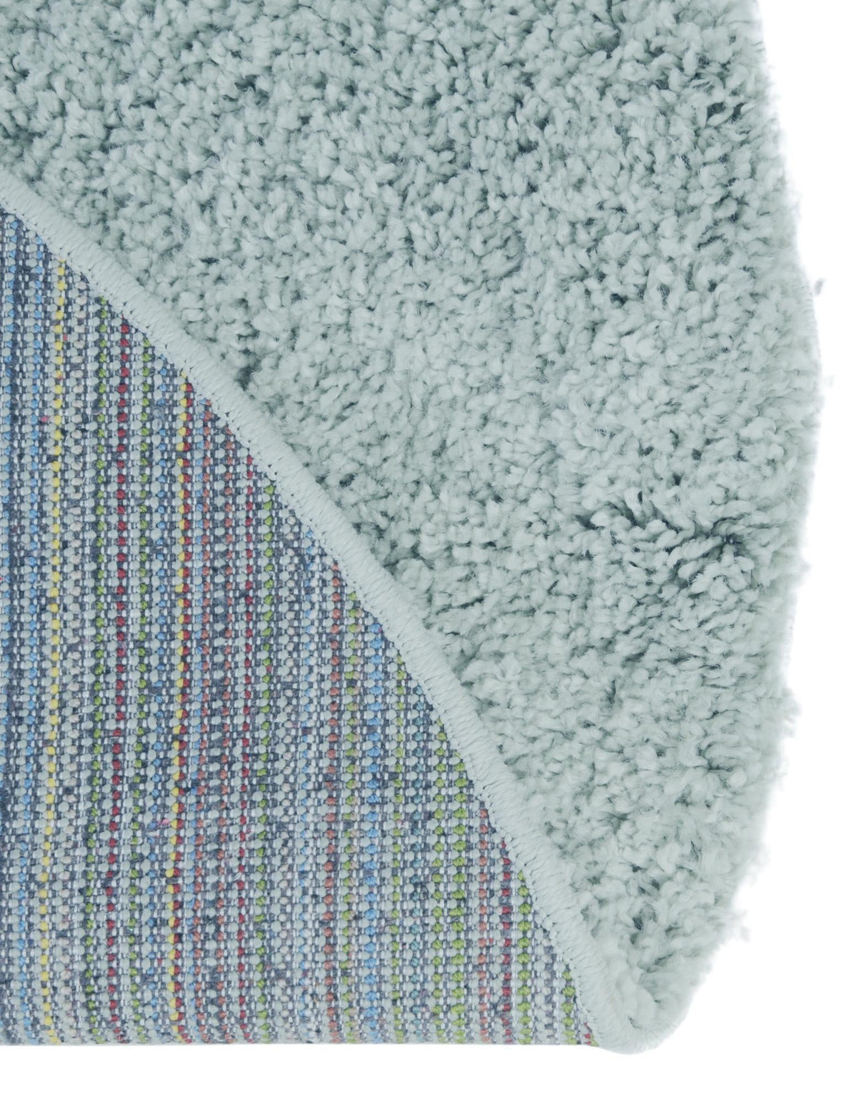 Cozy Comfort Shag Collection Area Rug - Haven (Sage Green) Round Sage Green  lifestyle 58