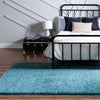Cozy Comfort Shag Collection Area Rug - Haven (Turquoise) Rectangle Turquoise  lifestyle 4