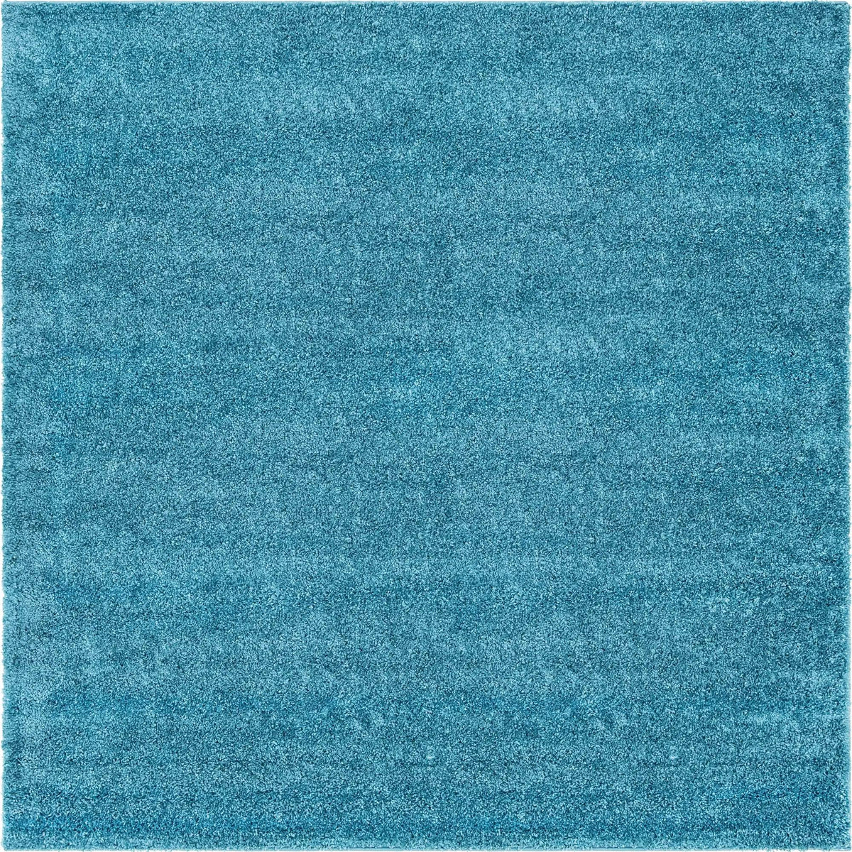 Cozy Comfort Shag Collection Area Rug - Haven (Turquoise) Square Turquoise  lifestyle 7