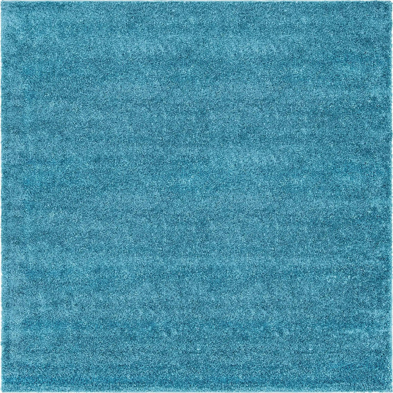 Cozy Comfort Shag Collection Area Rug - Haven (Turquoise) Square Turquoise  lifestyle 7
