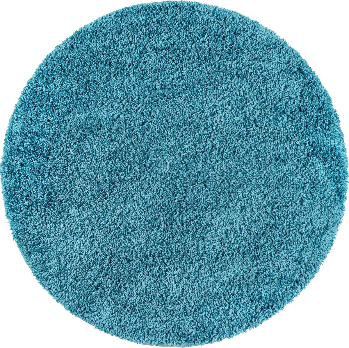 Cozy Comfort Shag Collection Area Rug - Haven (Turquoise) Round Turquoise  lifestyle 8