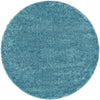 Cozy Comfort Shag Collection Area Rug - Haven (Turquoise) Round Turquoise  lifestyle 24
