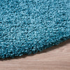 Cozy Comfort Shag Collection Area Rug - Haven (Turquoise) Round Turquoise  lifestyle 25