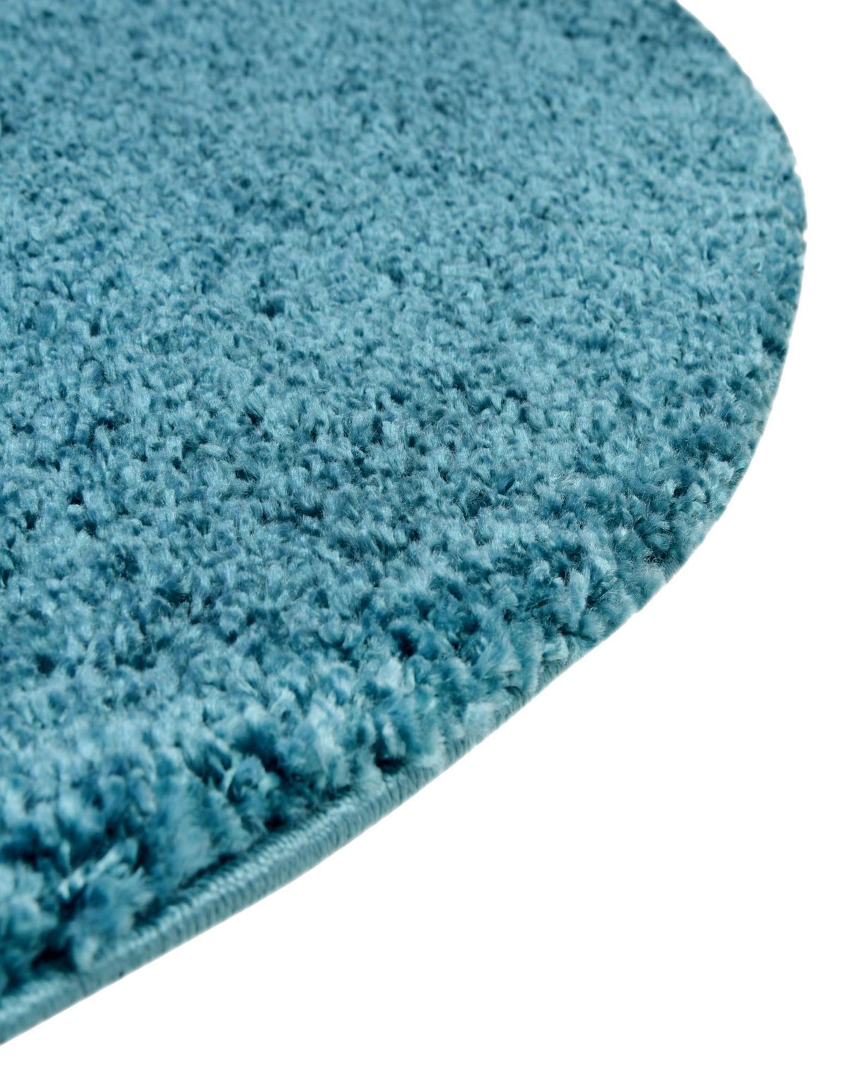 Cozy Comfort Shag Collection Area Rug - Haven (Turquoise) Round Turquoise  lifestyle 43