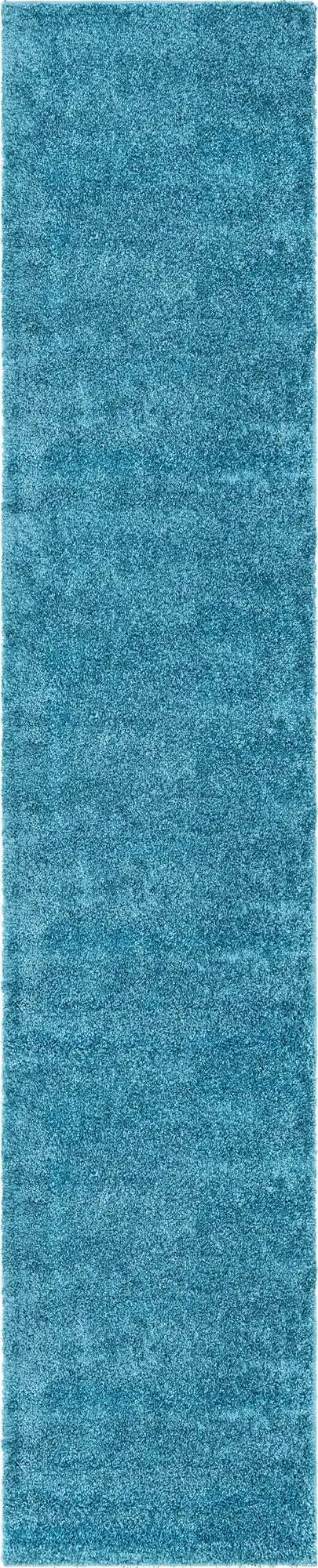 Cozy Comfort Shag Collection Area Rug - Haven (Turquoise) Runner Turquoise  lifestyle 9