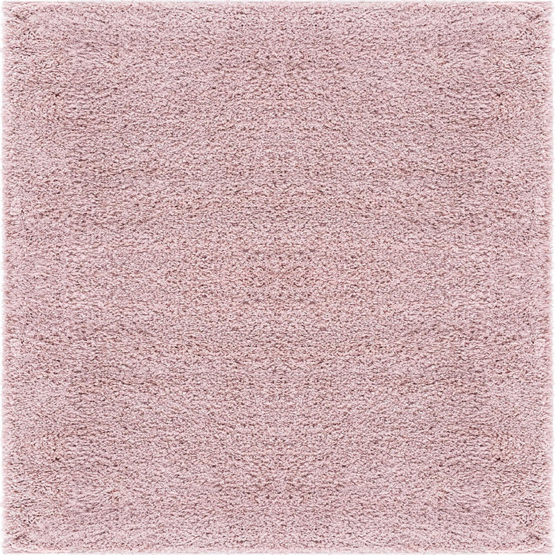 Cozy Comfort Shag Collection Area Rug - Haven (Pink) Square Pink  lifestyle 16