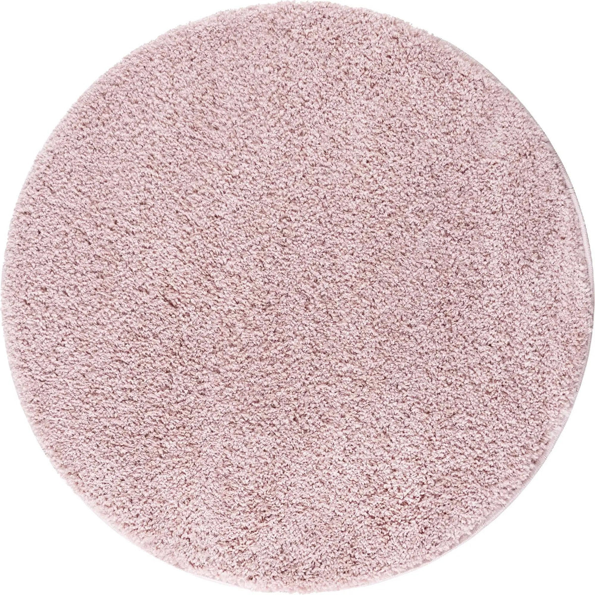 Cozy Comfort Shag Collection Area Rug - Haven (Pink) Round Pink  lifestyle 17