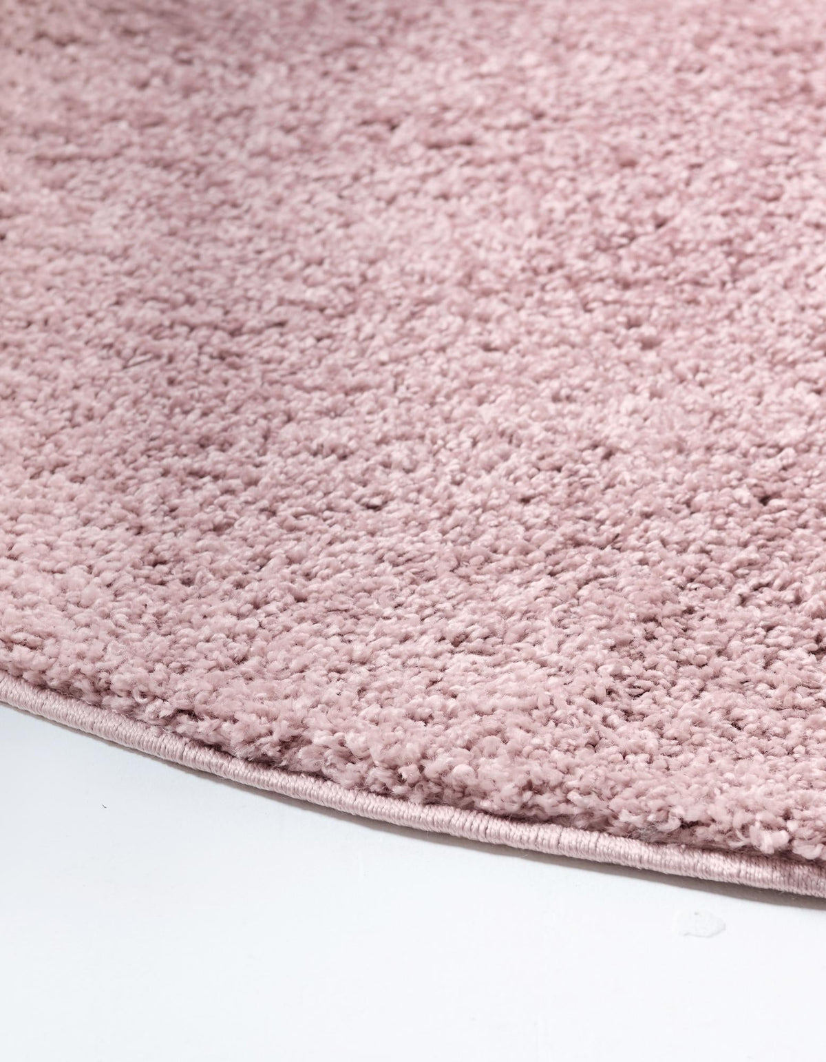Cozy Comfort Shag Collection Area Rug - Haven (Pink) Round Pink  lifestyle 39