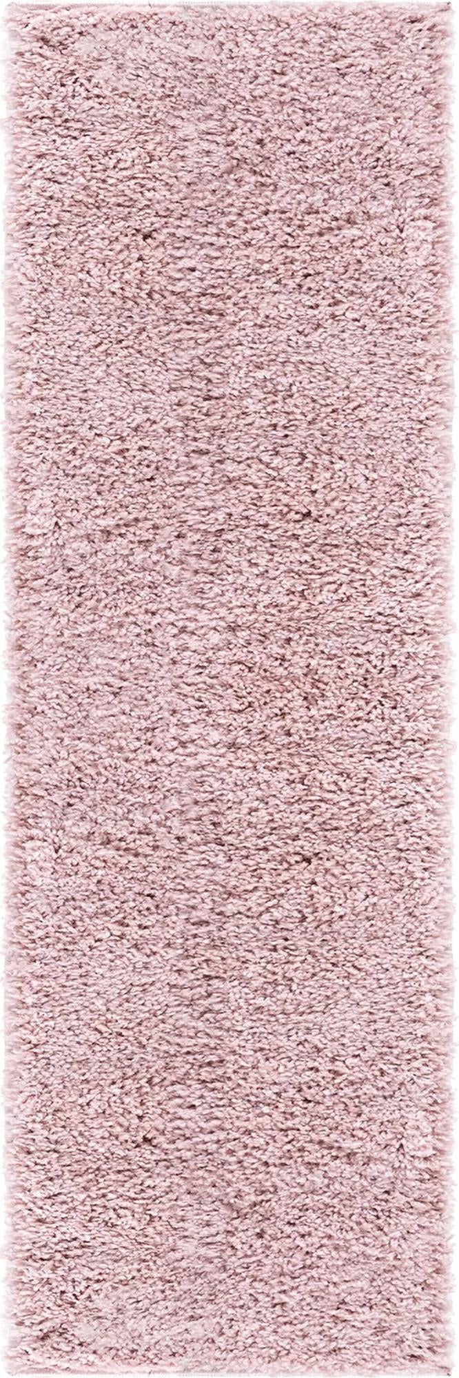 Cozy Comfort Shag Collection Area Rug - Haven (Pink) Runner Pink  lifestyle 18