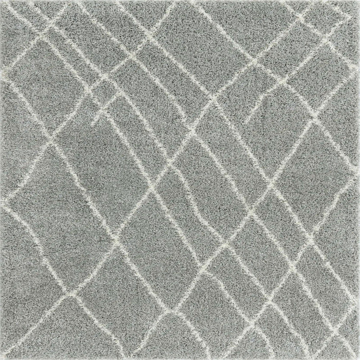 Cozy Haven Shag Collection Area Rug - Serenity (Cloud Gray) Square Cloud Gray  lifestyle 16