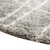 Cozy Haven Shag Collection Area Rug - Serenity (Cloud Gray) Round Cloud Gray  lifestyle 48