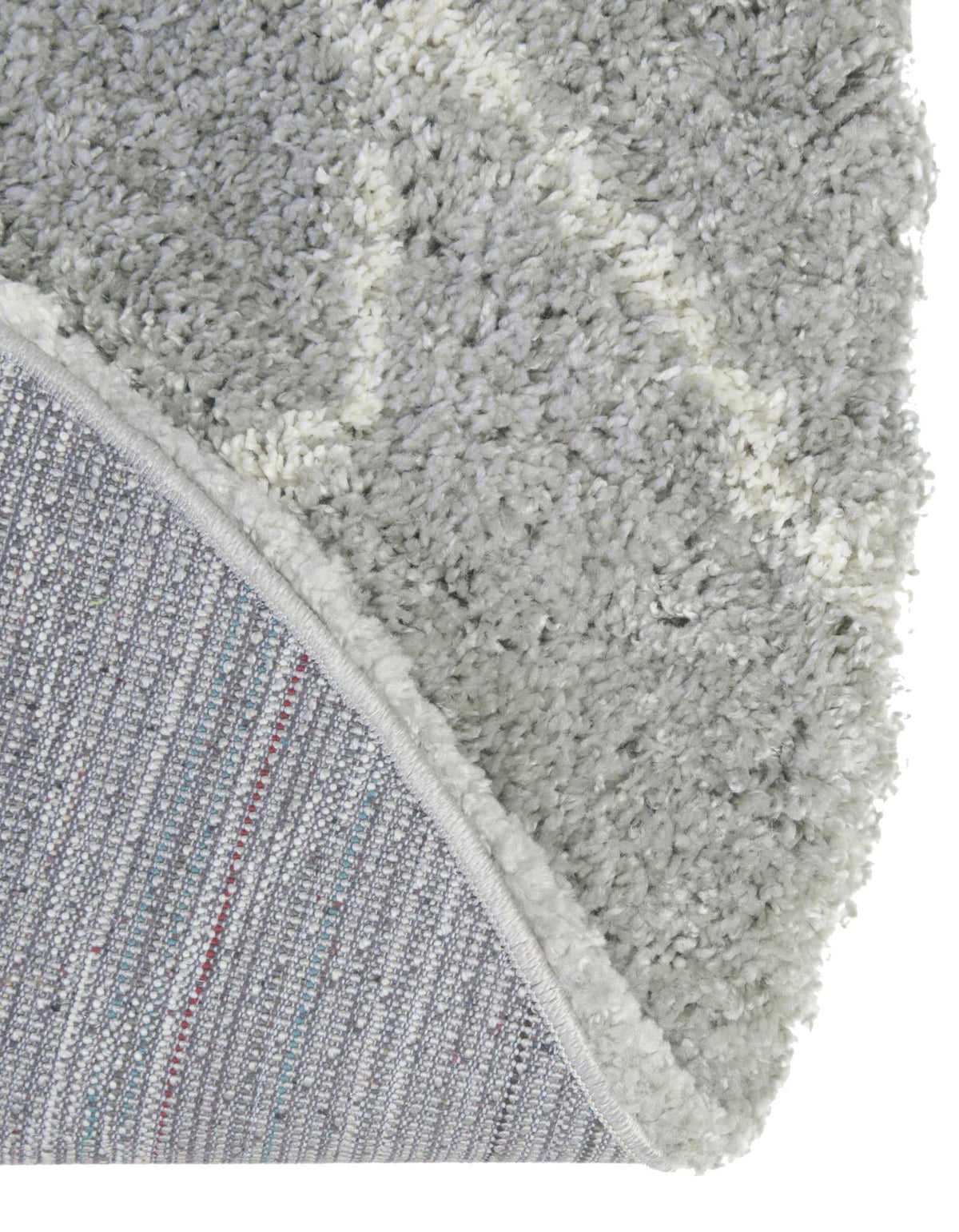 Cozy Haven Shag Collection Area Rug - Serenity (Cloud Gray) Round Cloud Gray  lifestyle 51