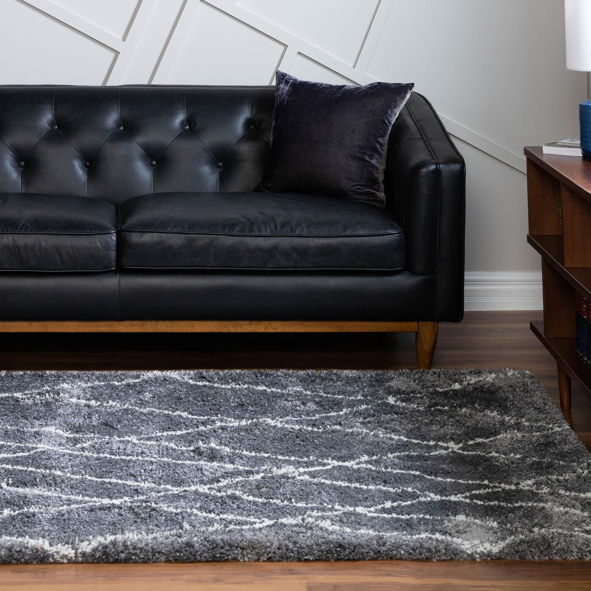 Cozy Haven Shag Collection Area Rug - Serenity (Pebble Gray) Rectangle Pebble Gray  lifestyle 4