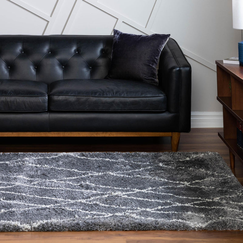 Cozy Haven Shag Collection Area Rug - Serenity (Pebble Gray) Rectangle Pebble Gray  lifestyle 4