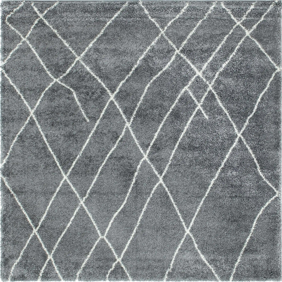Cozy Haven Shag Collection Area Rug - Serenity (Pebble Gray) Square Pebble Gray  lifestyle 16