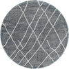 Cozy Haven Shag Collection Area Rug - Serenity (Pebble Gray) Round Pebble Gray  lifestyle 17