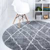 Cozy Haven Shag Collection Area Rug - Serenity (Pebble Gray) Round Pebble Gray  lifestyle 23