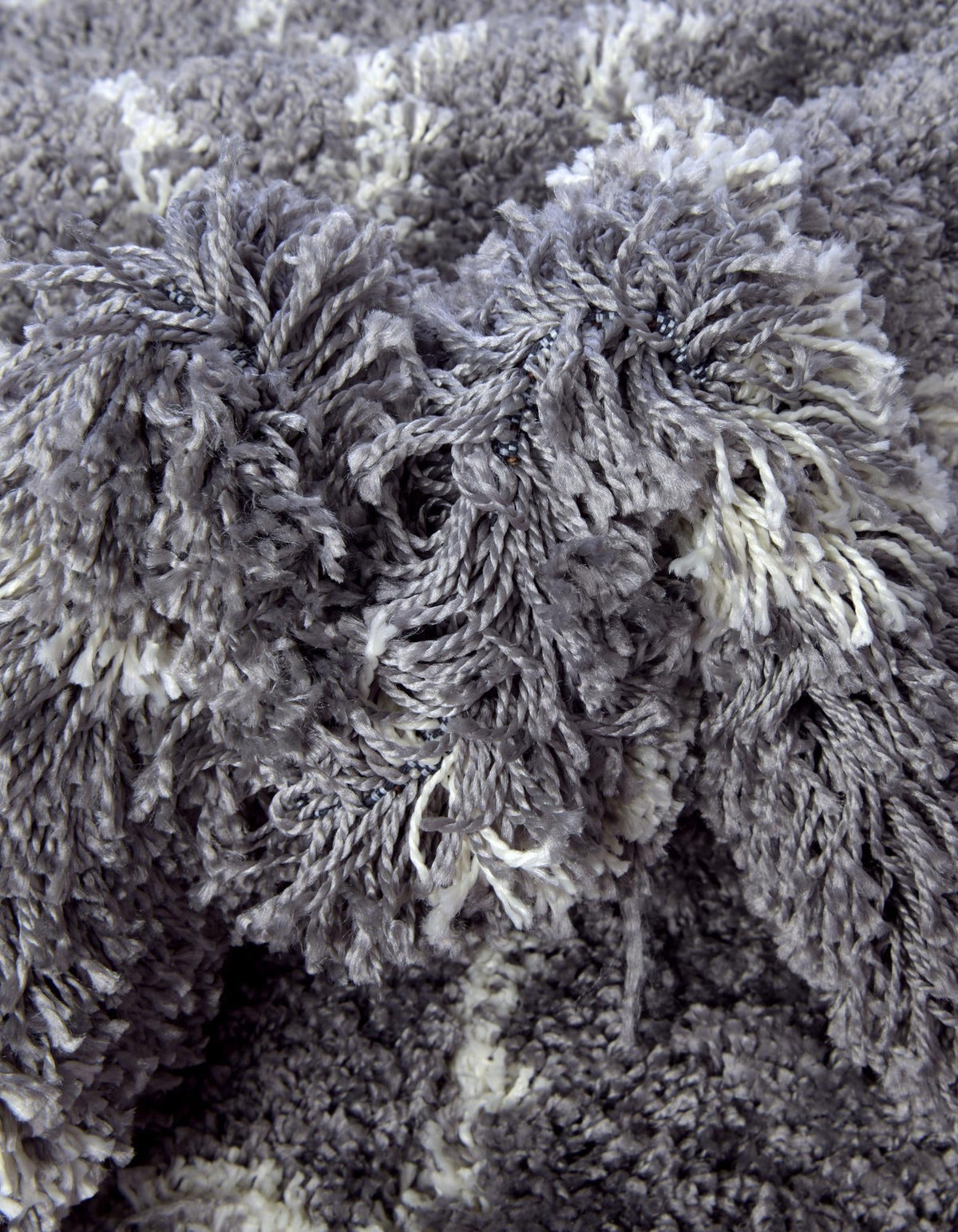 Cozy Haven Shag Collection Area Rug - Serenity (Pebble Gray) Round Pebble Gray  lifestyle 51