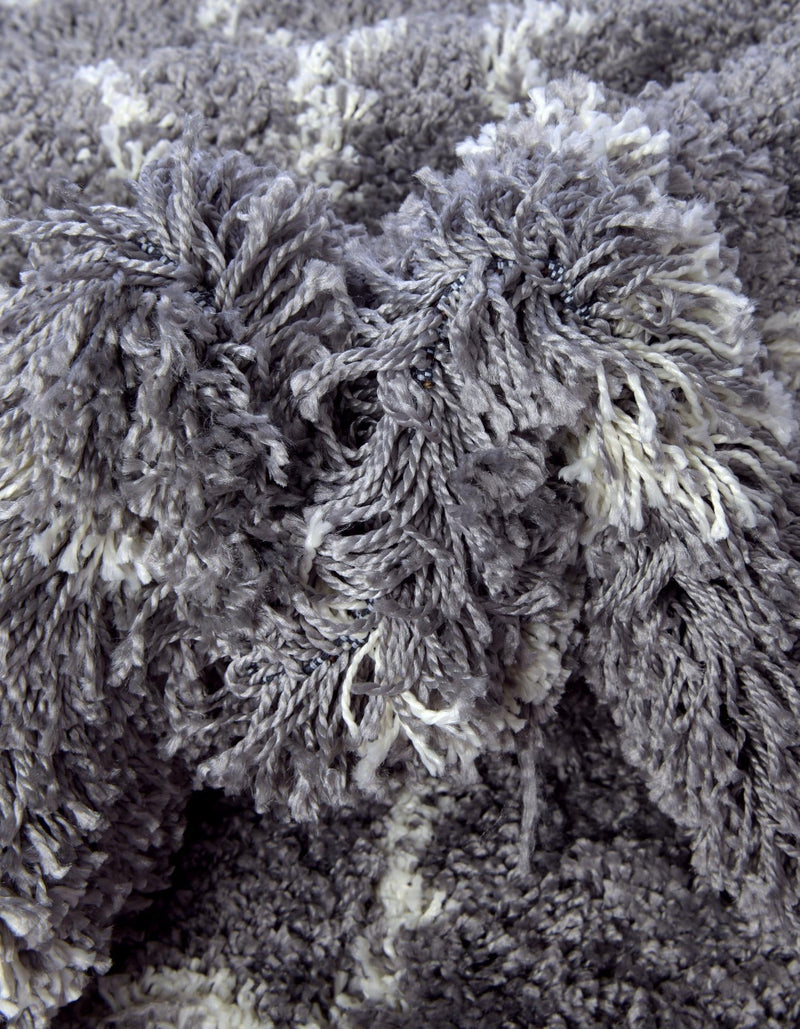 Cozy Haven Shag Collection Area Rug - Serenity (Pebble Gray) Round Pebble Gray  lifestyle 51