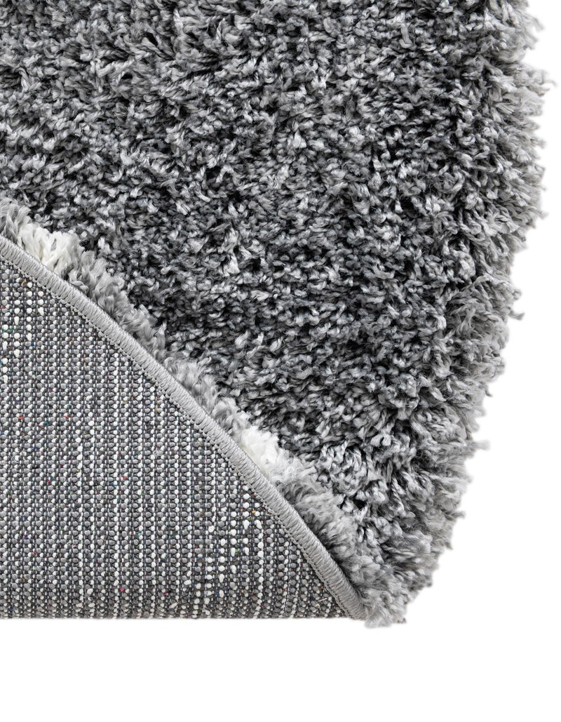 Cozy Haven Shag Collection Area Rug - Serenity (Pebble Gray) Round Pebble Gray  lifestyle 52