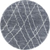 Cozy Haven Shag Collection Area Rug - Serenity (Pebble Gray) Round Pebble Gray  lifestyle 29