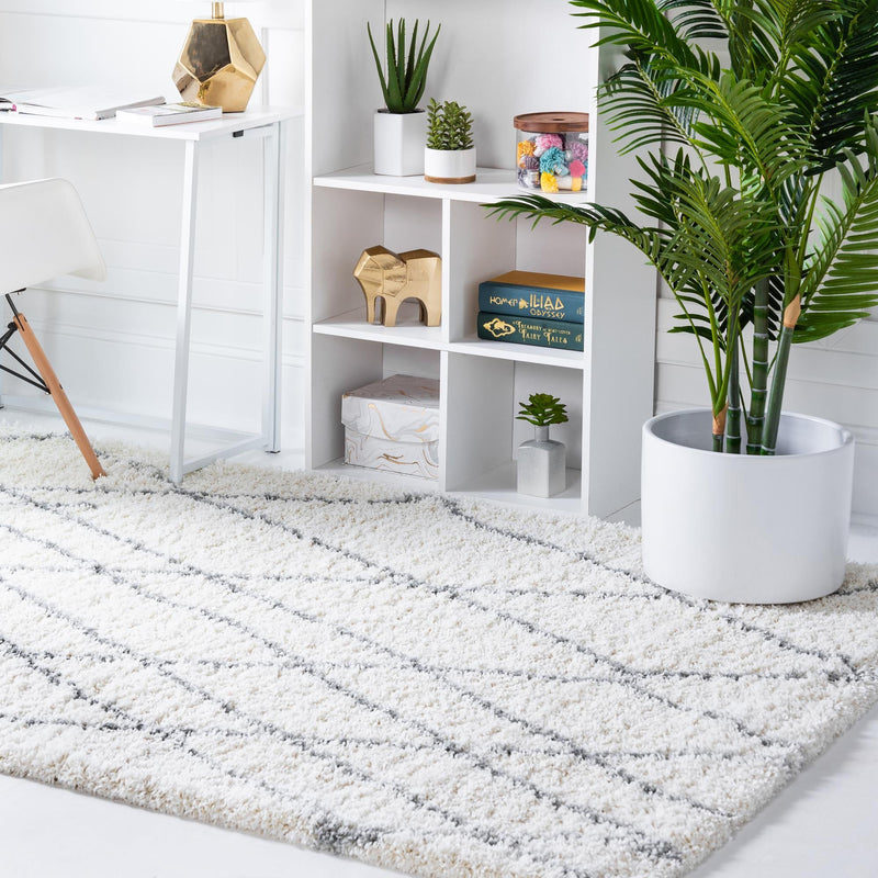 Cozy Haven Shag Collection Area Rug - Serenity (Ivory) Rectangle Ivory  lifestyle 2
