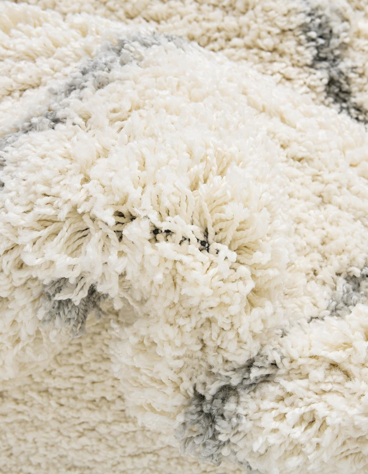 Cozy Haven Shag Collection Area Rug - Serenity (Ivory) Round Ivory  lifestyle 53