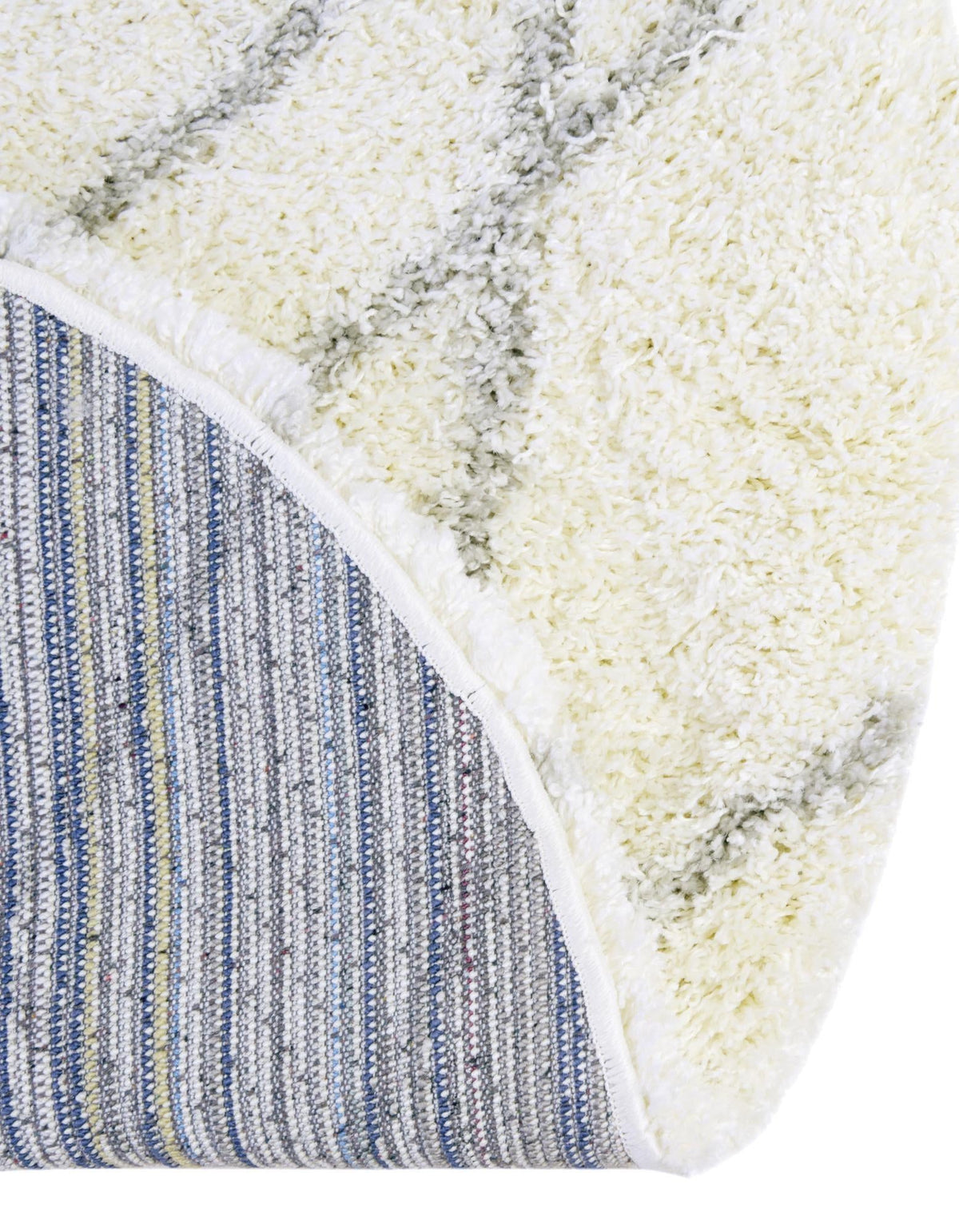 Cozy Haven Shag Collection Area Rug - Serenity (Ivory) Round Ivory  lifestyle 54