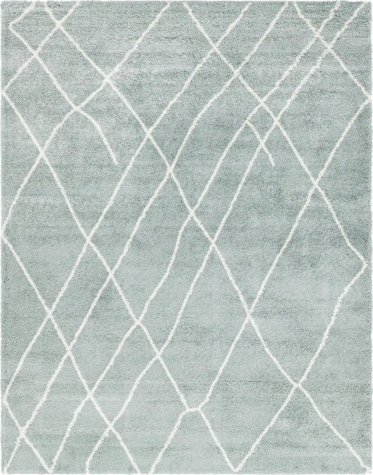 Cozy Haven Shag Collection Area Rug - Serenity (Sage Green) Rectangle Sage Green Main