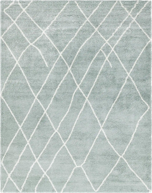 Cozy Haven Shag Collection Area Rug - Serenity (Sage Green) Rectangle Sage Green Main
