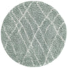 Cozy Haven Shag Collection Area Rug - Serenity (Sage Green) Round Sage Green  lifestyle 21