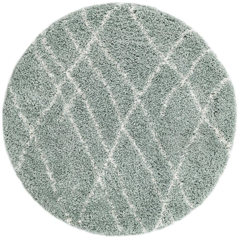 Cozy Haven Shag Collection Area Rug - Serenity (Sage Green) Round Sage Green  lifestyle 21