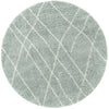 Cozy Haven Shag Collection Area Rug - Serenity (Sage Green) Round Sage Green  lifestyle 24