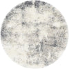 Cozy Haven Shag Collection Area Rug -  Tranquility (Pebble Gray) Round Pebble Gray  lifestyle 23