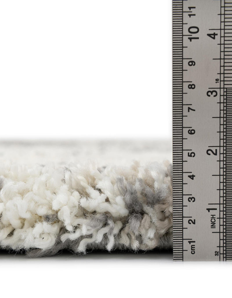 Cozy Haven Shag Collection Area Rug -  Tranquility (Pebble Gray) Round Pebble Gray  lifestyle 37