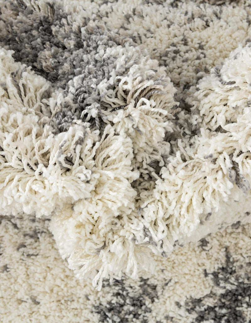 Cozy Haven Shag Collection Area Rug -  Tranquility (Pebble Gray) Round Pebble Gray  lifestyle 42