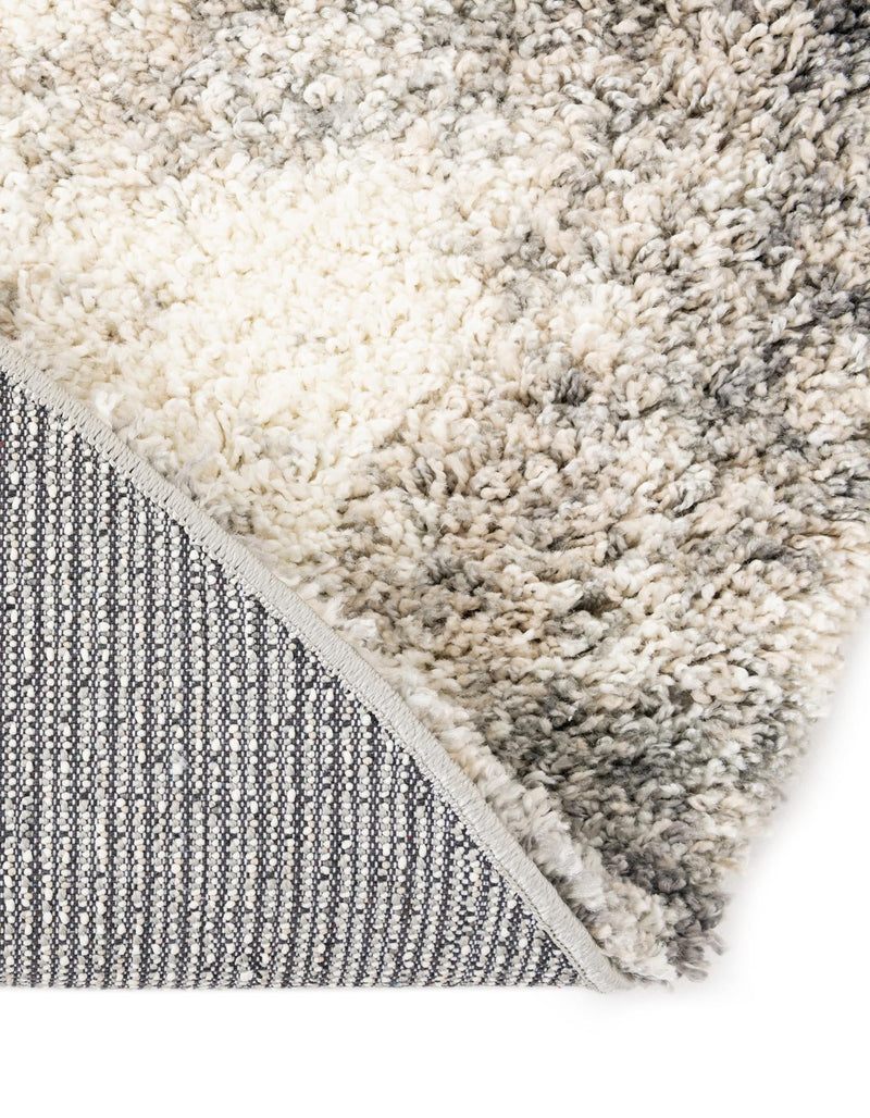 Cozy Haven Shag Collection Area Rug -  Tranquility (Pebble Gray) Round Pebble Gray  lifestyle 43