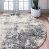 Cozy Haven Shag Collection Area Rug -  Tranquility (Smoke Gray) Round Smoke Gray  lifestyle 22