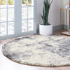 Cozy Haven Shag Collection Area Rug -  Tranquility (Smoke Gray) Round Smoke Gray  lifestyle 25