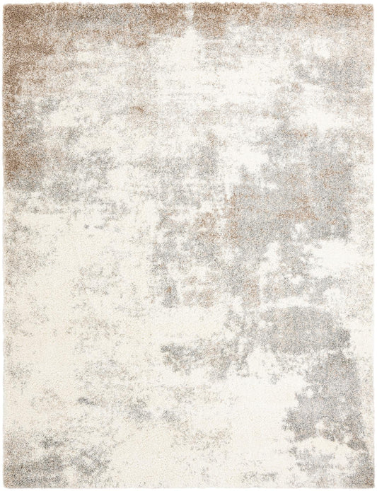 Cozy Haven Shag Collection Area Rug -  Tranquility (Khaki) Rectangle Khaki Main