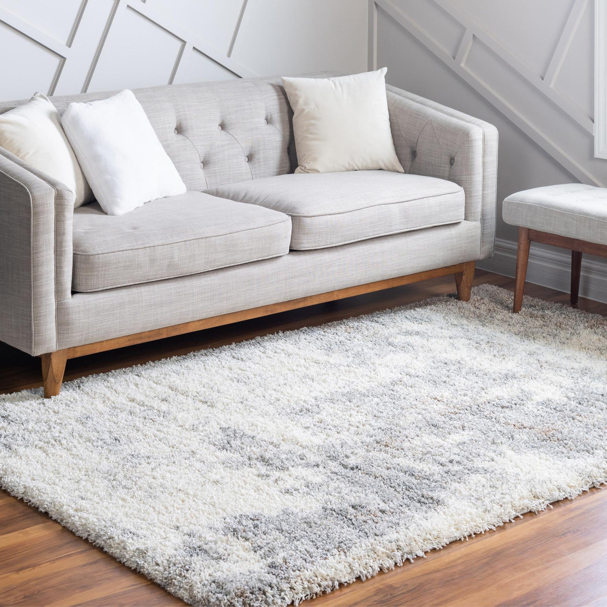 Cozy Haven Shag Collection Area Rug -  Tranquility (Khaki) Rectangle Khaki  lifestyle 2
