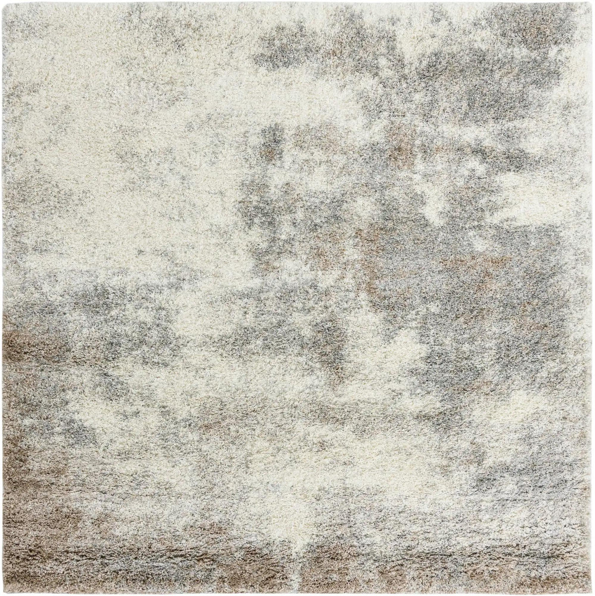 Cozy Haven Shag Collection Area Rug -  Tranquility (Khaki) Square Khaki  lifestyle 16