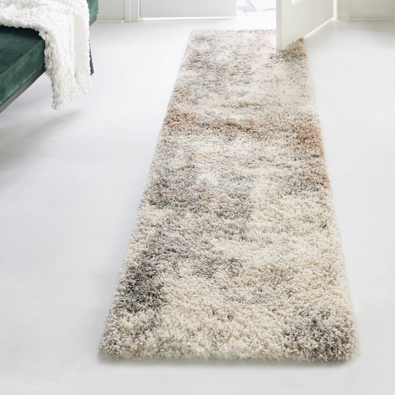 Cozy Haven Shag Collection Area Rug -  Tranquility (Khaki) Runner Khaki  lifestyle 59