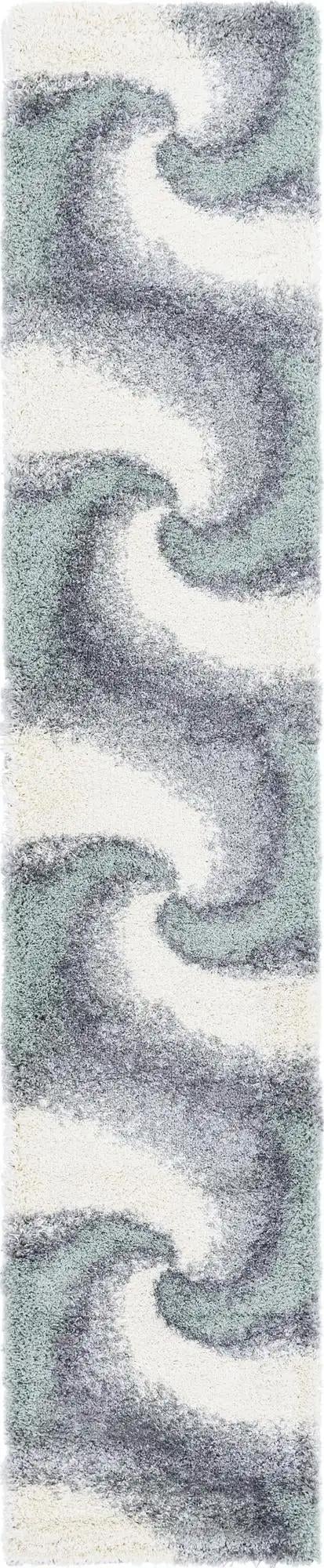 Cozy Haven Shag Collection Area Rug -  Oasis Runner Sage Green  lifestyle 110